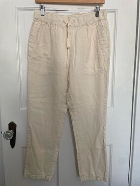 Pilcro Natural Drawstring Ankle Pants
